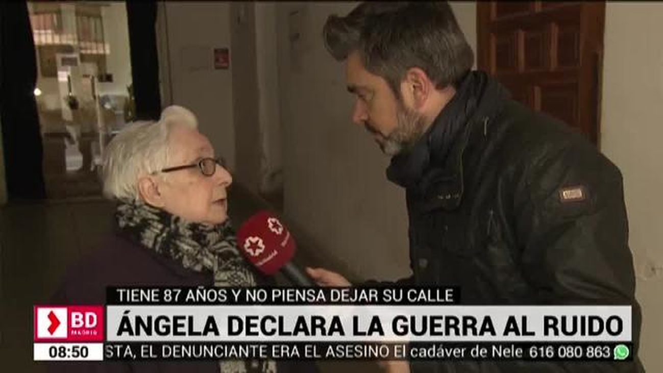 Angela, 87 años,  declara la guerra al ruido en Malasaña