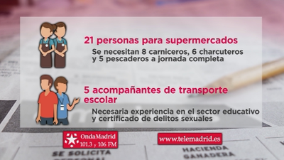 Se busca personal para trabajar en varios supermercados de Madrid