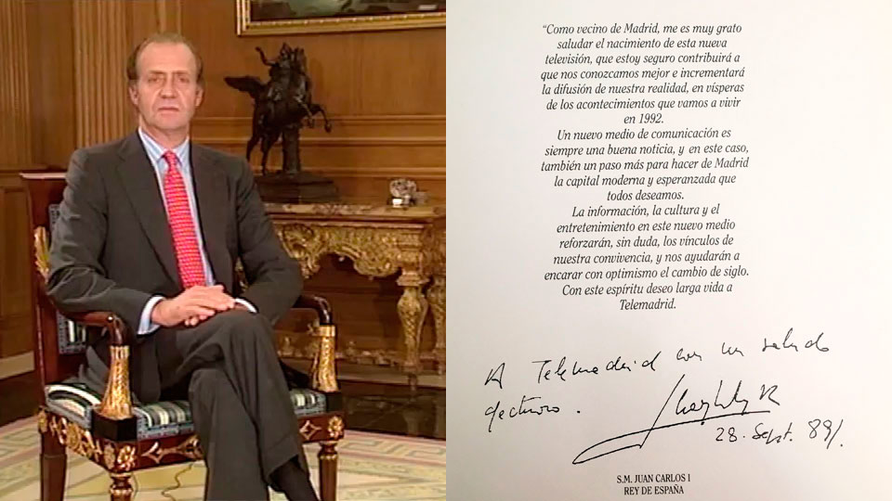 Discurso del Rey en el comienzo de las emisiones