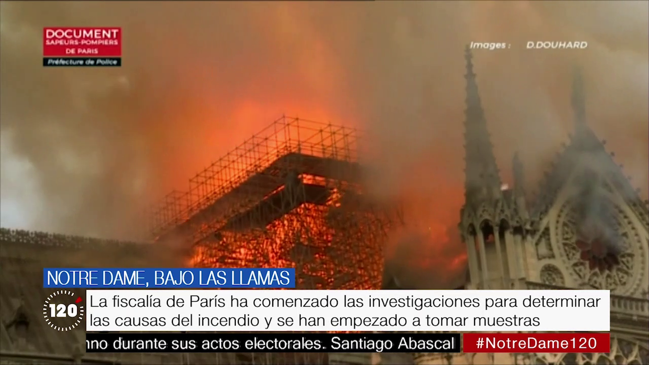 Así tuvieron que trabajar los bomberos en el incendio de Notre Dame de París