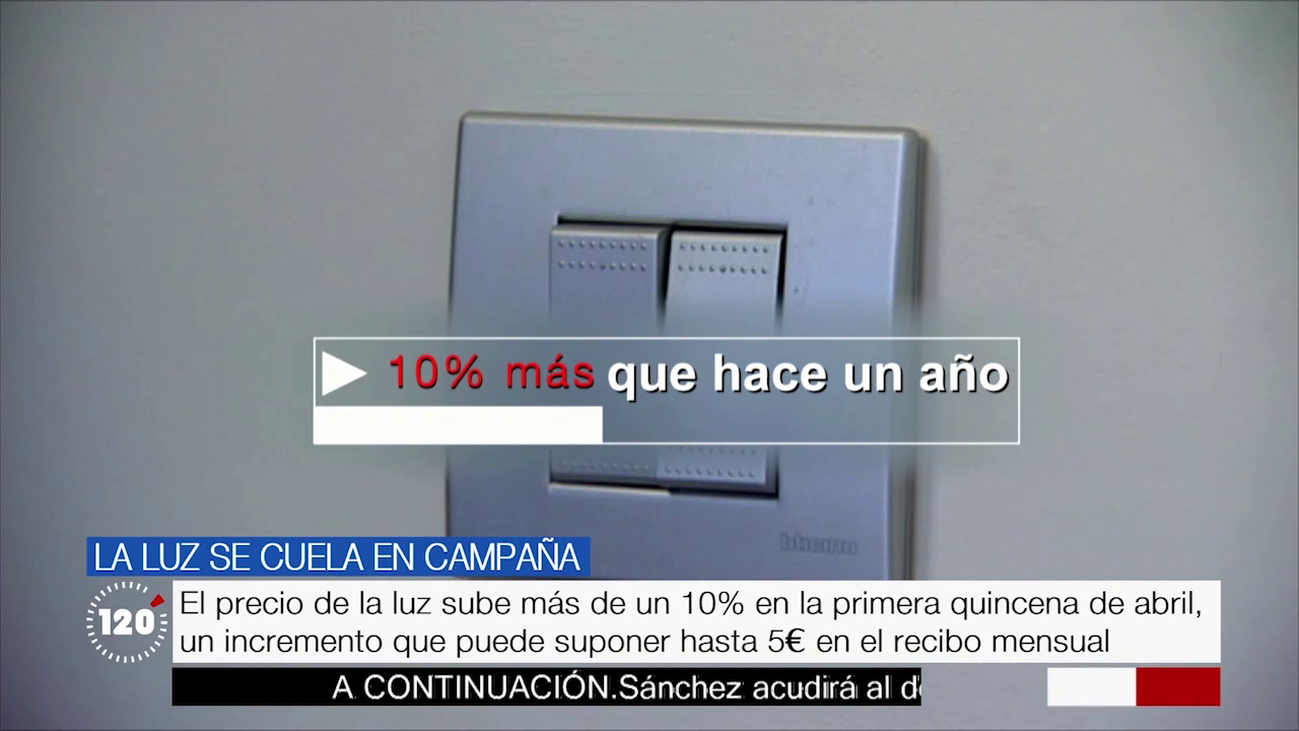 El precio de la luz se dispara en el mes de abril