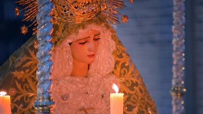 Salida de María Santísima de las Angustias en la Semana Santa de Madrid 2019