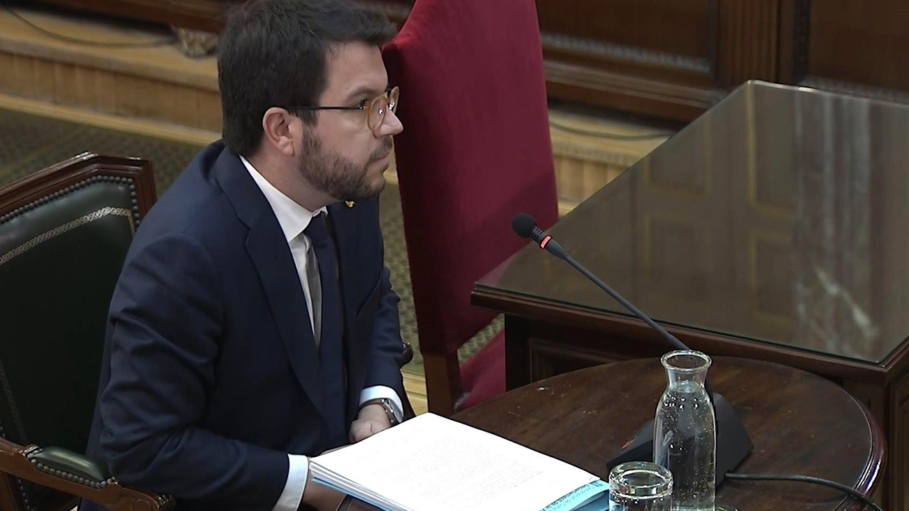 El tribunal exime a Aragonès de declarar como testigo en el juicio del 'procés'