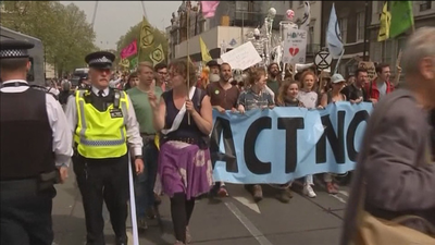 Más de 1.000 detenidos en Londres por las protestas contra el cambio climático