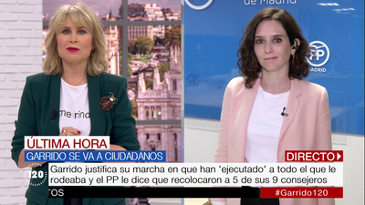 Díaz Ayuso ve el fichaje de Garrido como "una puñalada" de Albert Rivera a Pablo Casado
