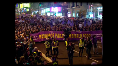 Madrid vive su primera huelga feminista