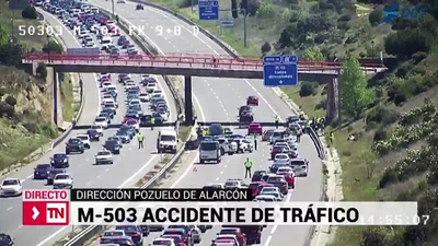 Un accidente de tráfico en la M-503 a la altura de Pozuelo causa importantes retenciones