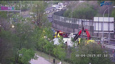 Cortado el tráfico de acceso a Madrid en la A-4 durante varias horas