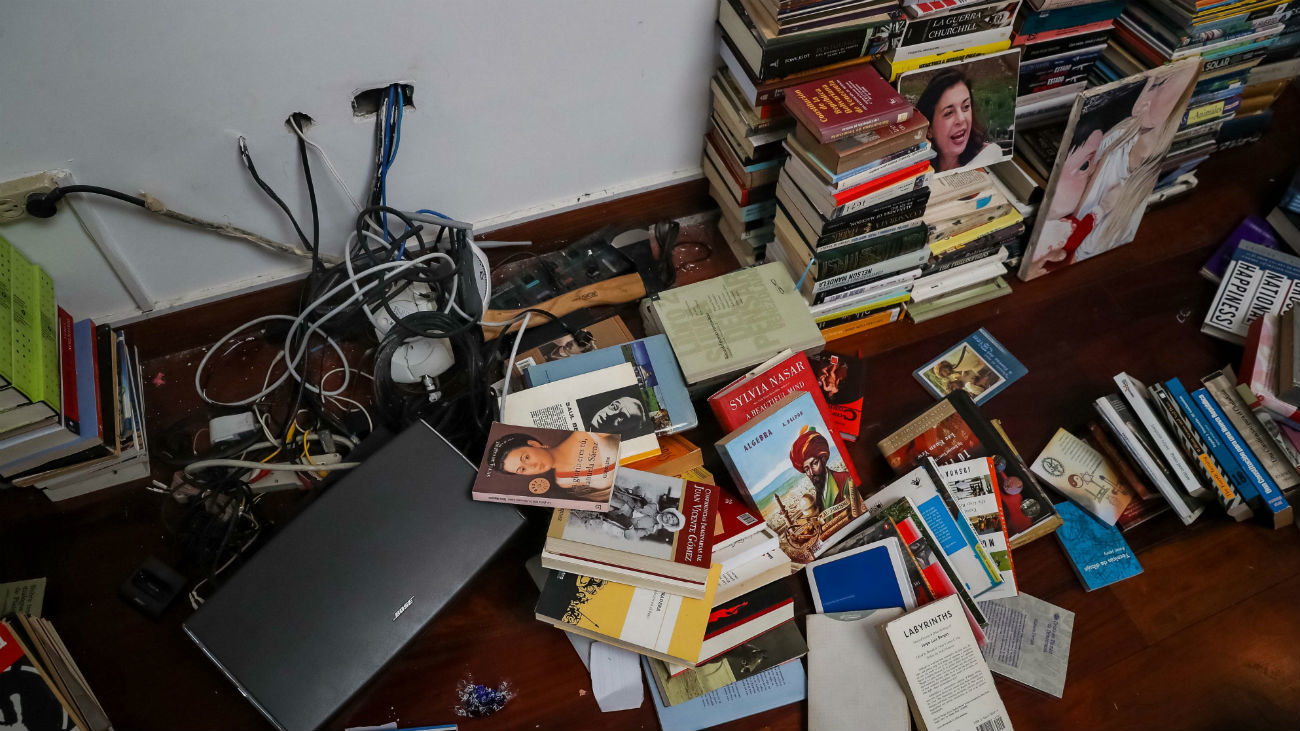 Vista interior de la casa de Lilian Tintori y Leopoldo López este miércoles en Caracas