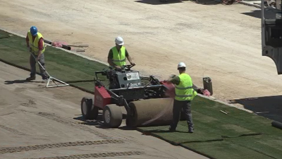 Nos colamos en las obras del nuevo estadio de Vallehermoso