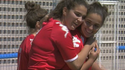Gol de Chini, del Tres Cantos, al Atleti C (2-0)