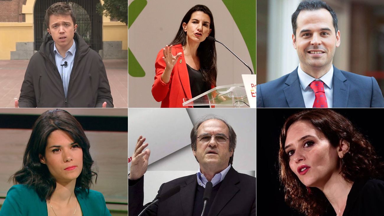 Los candidatos a la Asamblea de Madrid