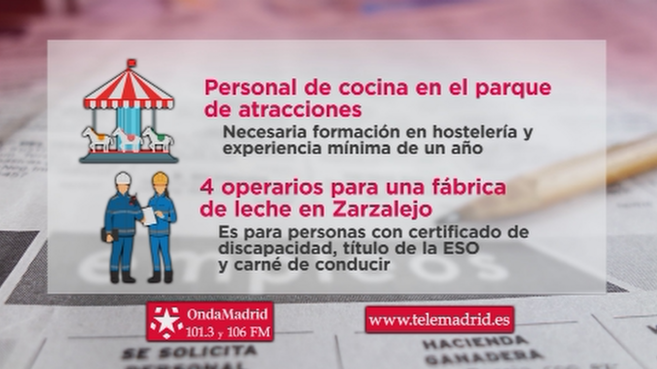 Se busca personal de cocina para trabajar en el Parque de Atracciones
