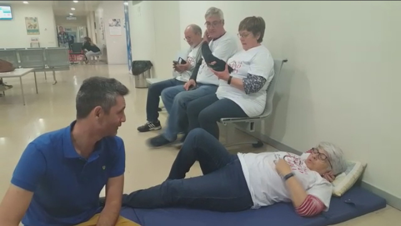 Encierro de la Plataforma por la Defensa de la Sanidad Pública en el Infanta Sofía