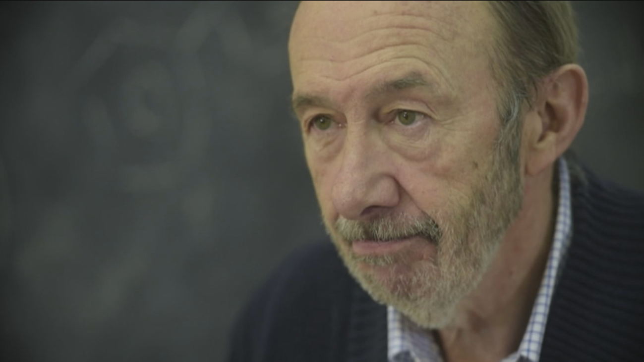 Una de las últimas entrevistas de Rubalcaba en Telemadrid