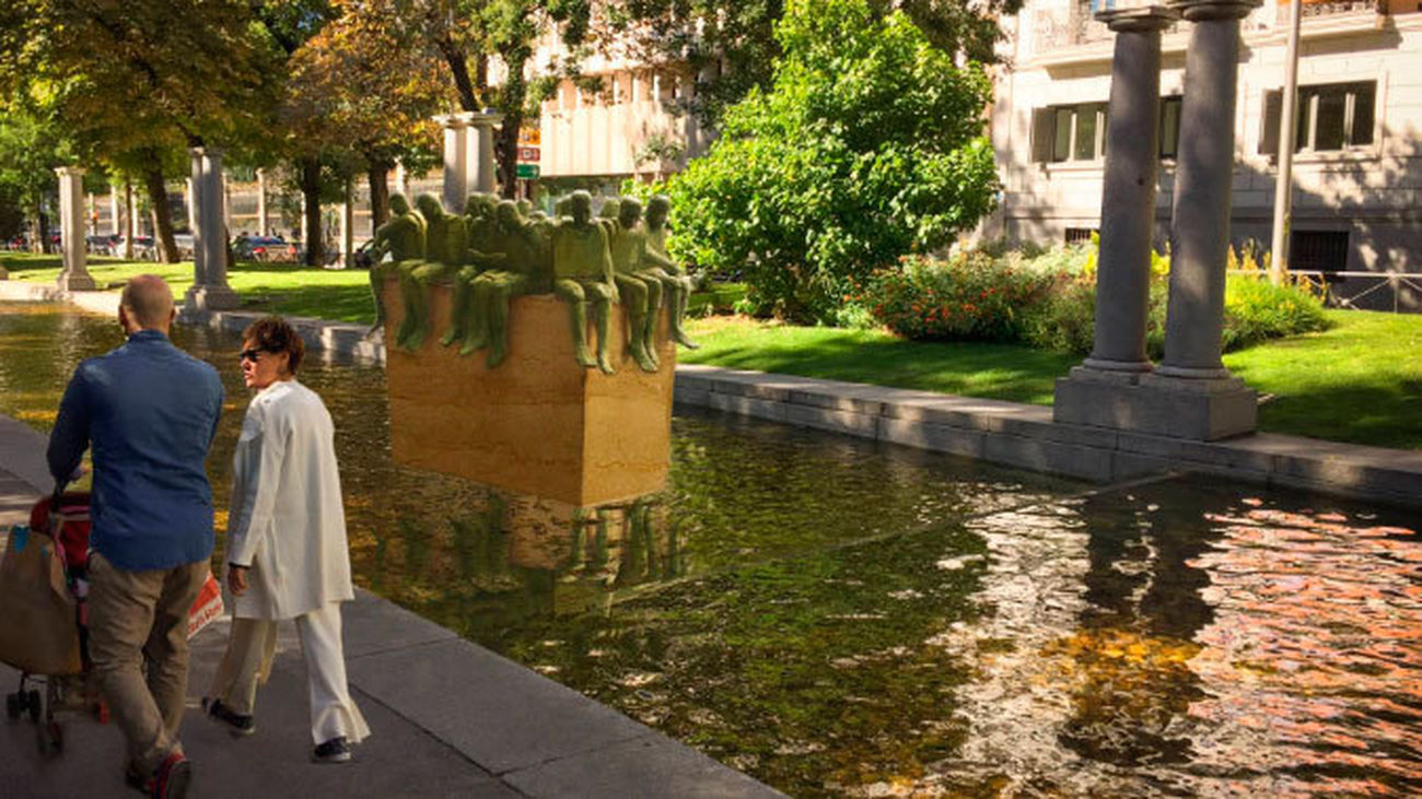 Prototipo de la escultura de Bel Borda, ‘Refugiados’