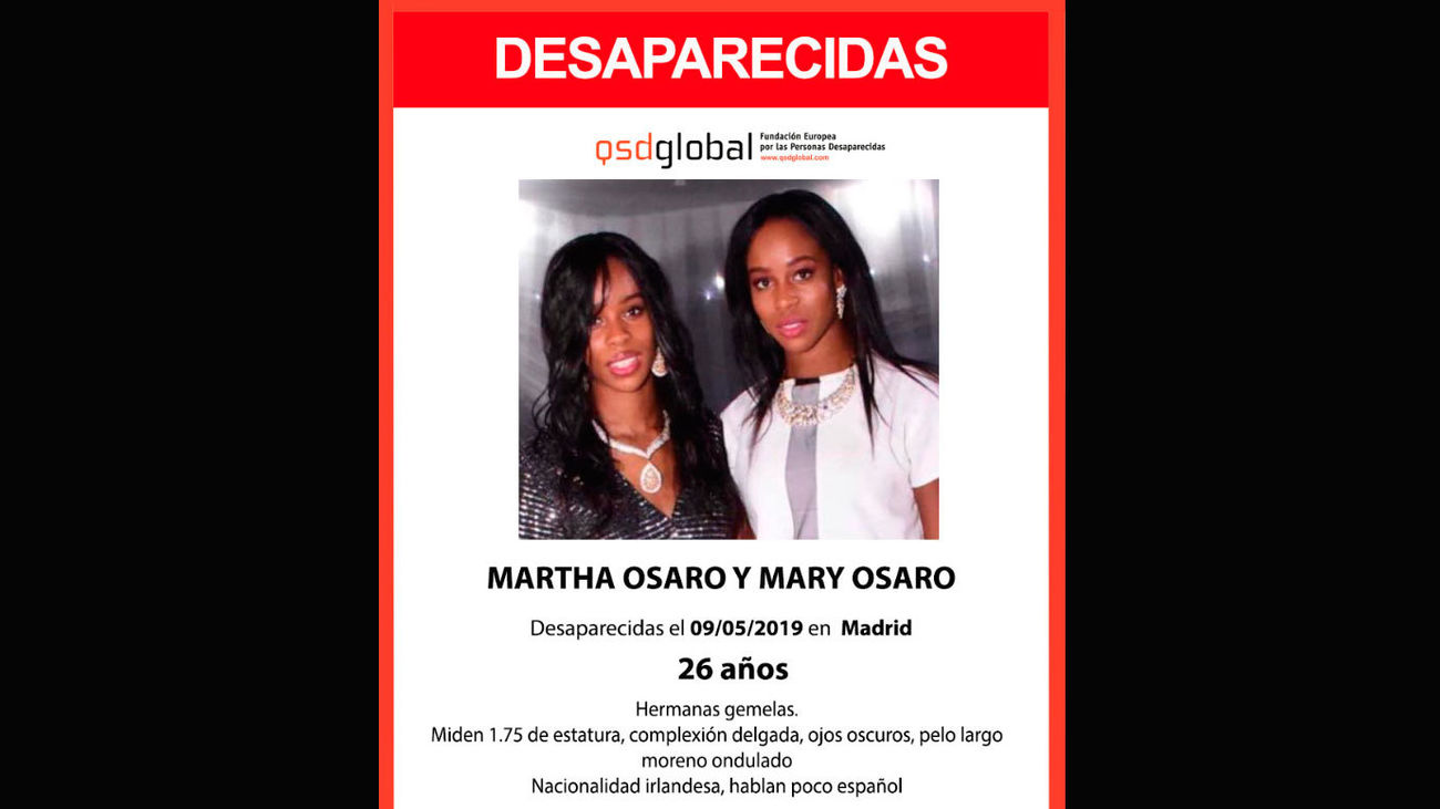 Hallan a una de las hermanas gemelas irlandesas desaparecidas en Madrid