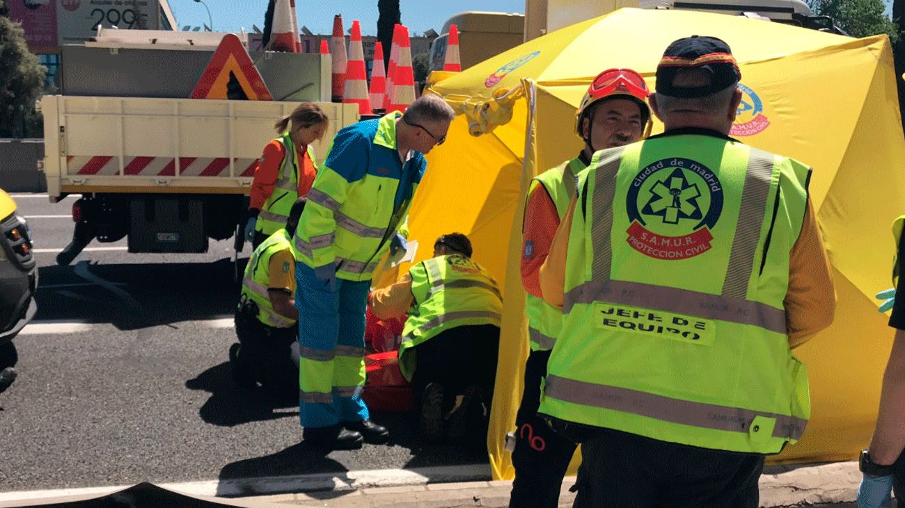 Un muerto y tres heridos en dos accidentes de tráfico en el mismo punto de la A4 en Getafe