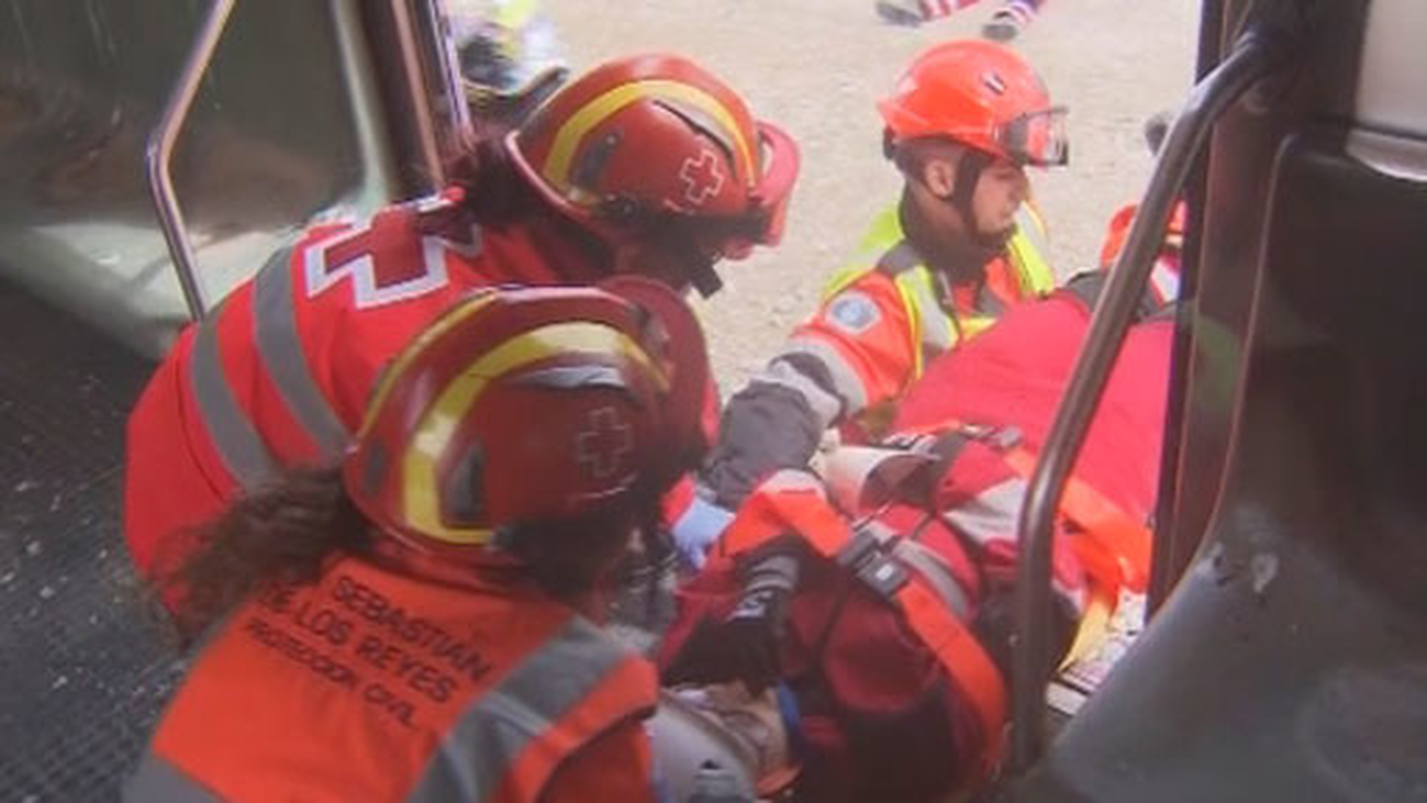 Simulacro de un accidente de tren en Madrid