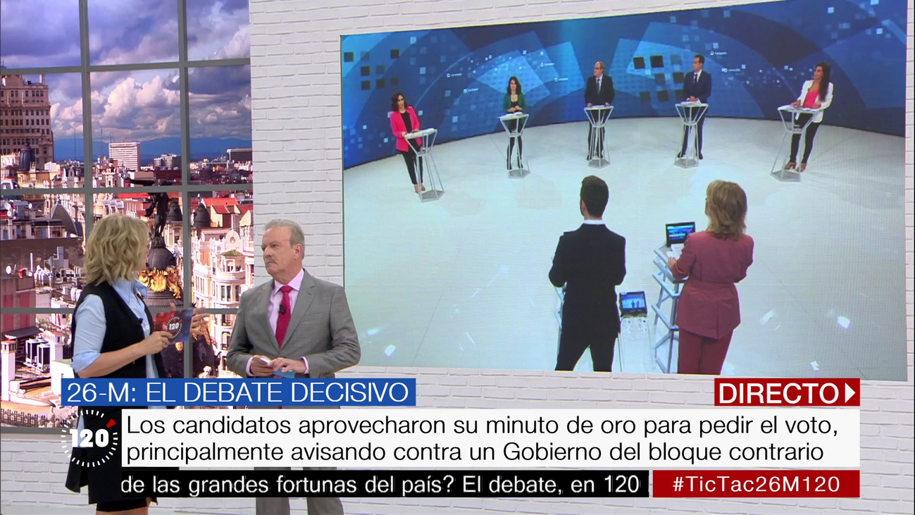 El minuto de oro de los candidatos a la Comunidad de Madrid, al detalle