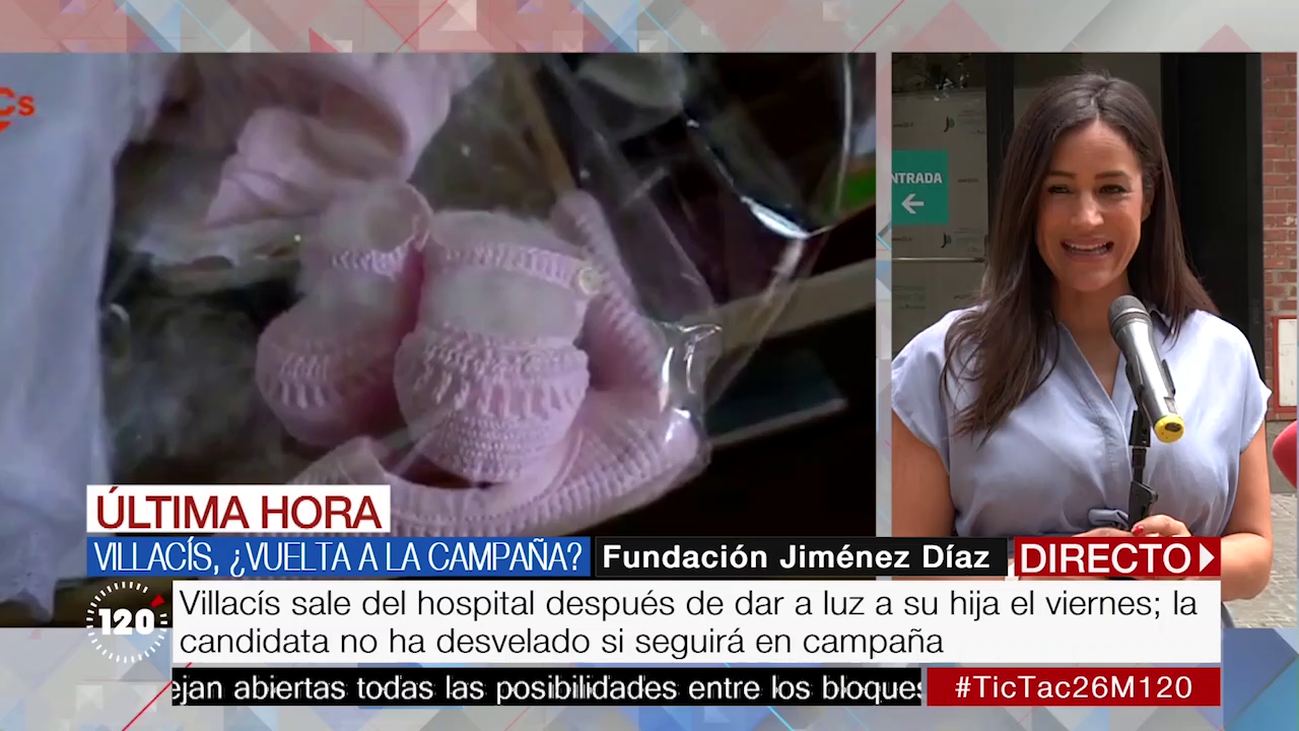 Begoña Villacís sale del hospital tras dar a luz a su tercera hija