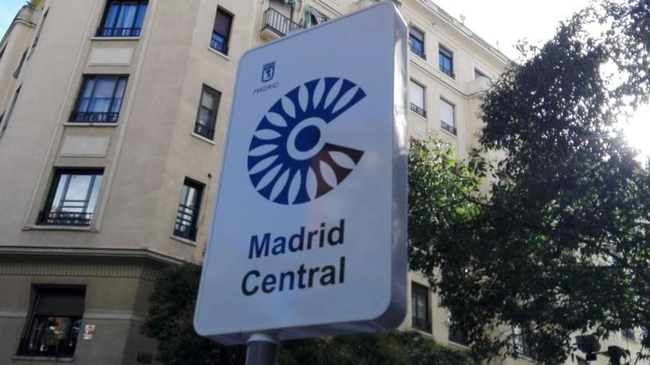 Antiguo cartel de Madrid Central