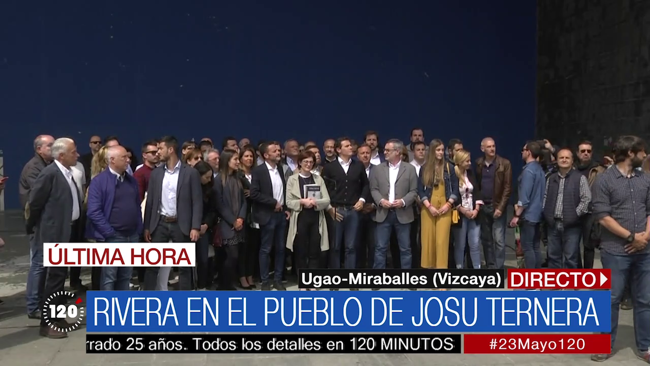 Tensión durante un acto de Albert Rivera en el pueblo de Josu Ternera