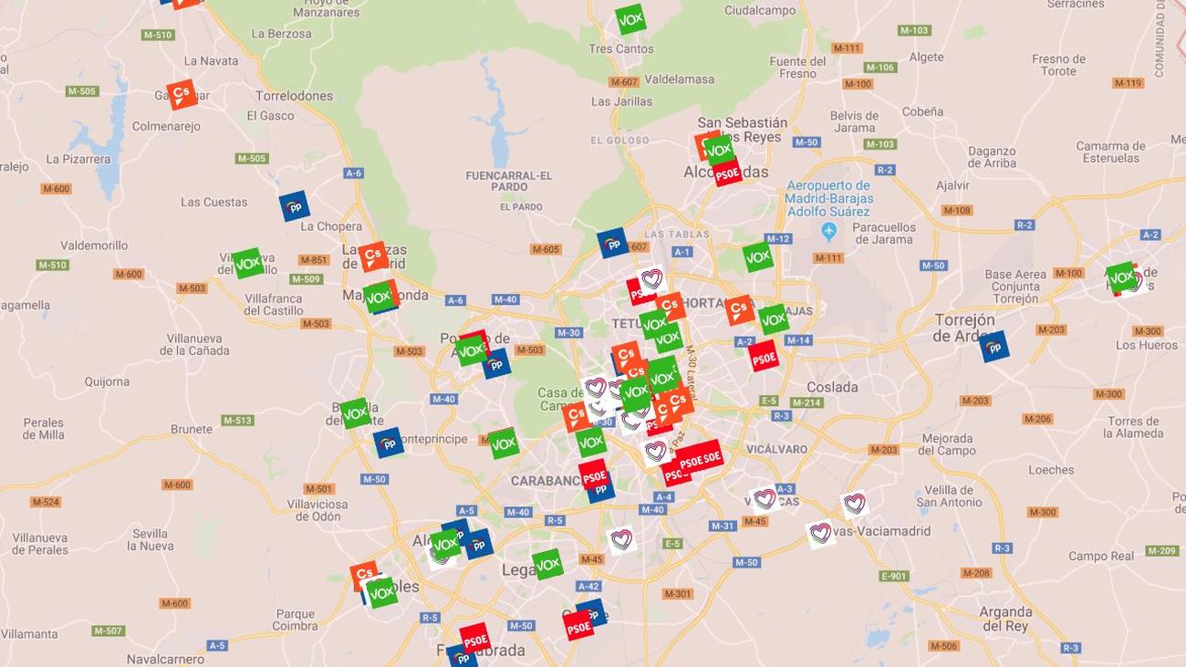 ¿Quién ha recorrido más kilómetros durante la campaña electoral en Madrid?