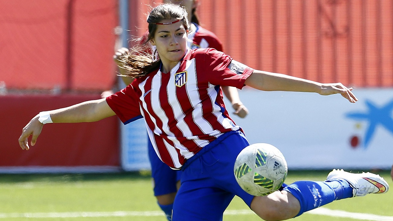 Gol de Ana Marcos, del Atleti B, al Madrid CFF B (2-1)