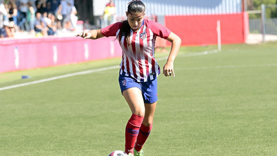 Gol de Ana Marcos, del Atleti B, al Madrid CFF B (1-1)