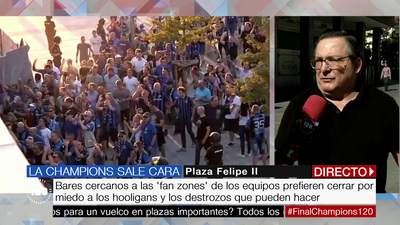 Algunos bares cerrarán por miedo a los hooligans que vienen a la final de la Champions