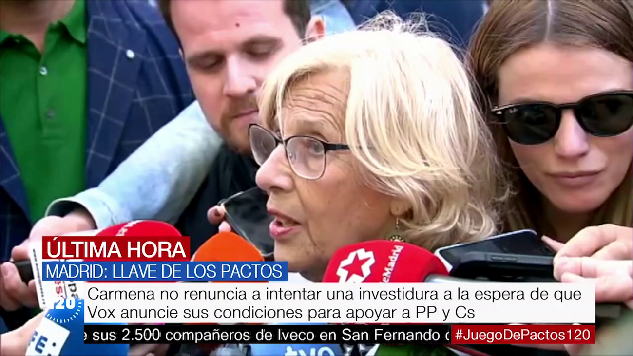 Carmena no descarta intentar una investidura para repetir como alcaldesa de Madrid