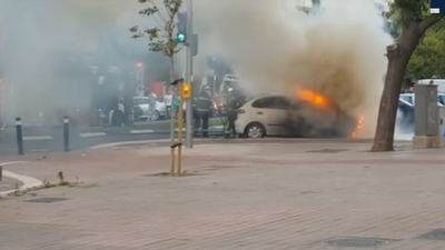 Hartos de la quema de contenedores en La Elipa