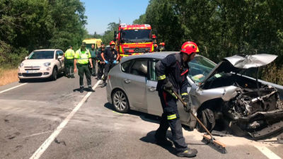 Seis heridos, uno de ellos grave, tras sufrir  un accidente en San Lorenzo de El Escorial