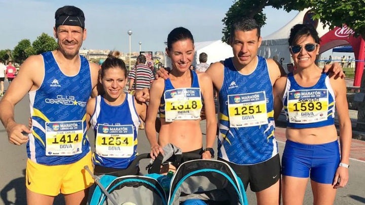 Beatriz Morillo, récord Guinness de medio maratón con carrito de dos niños