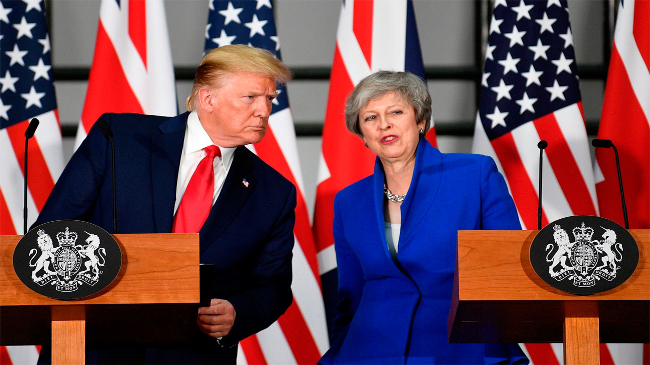 May y Trump aspiran a un pacto comercial que crea polémica en el Reino Unido