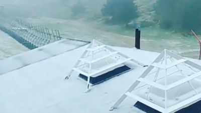 Nieva en junio en la Sierra de Madrid