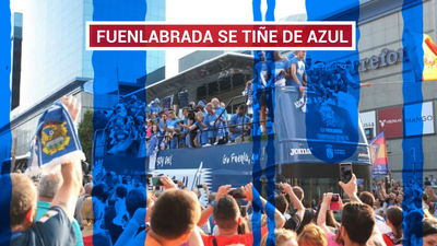 El Fuenlabrada celebra el ascenso con una gran fiesta