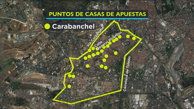Los vecinos de Carabanchel se manifiestan contra las casas de apuestas