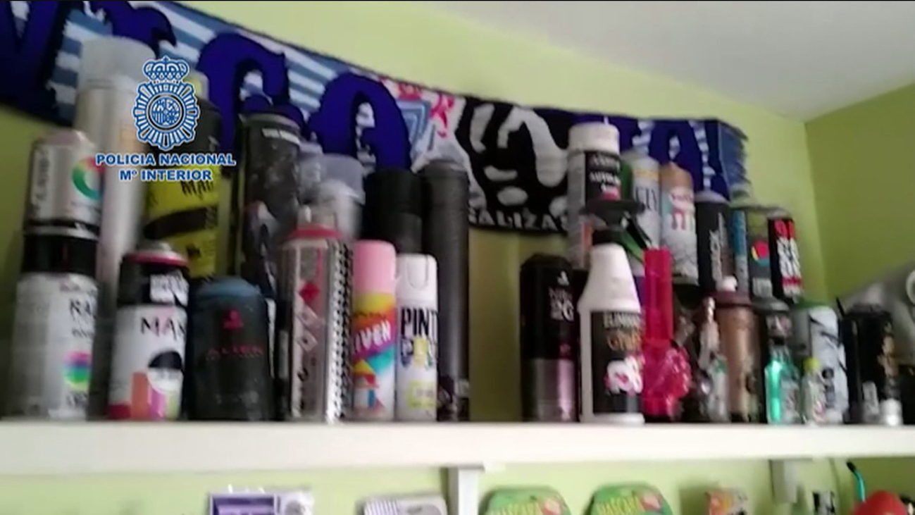 Detenidos 8 grafiteros en León, A Coruña, Burgos y Madrid