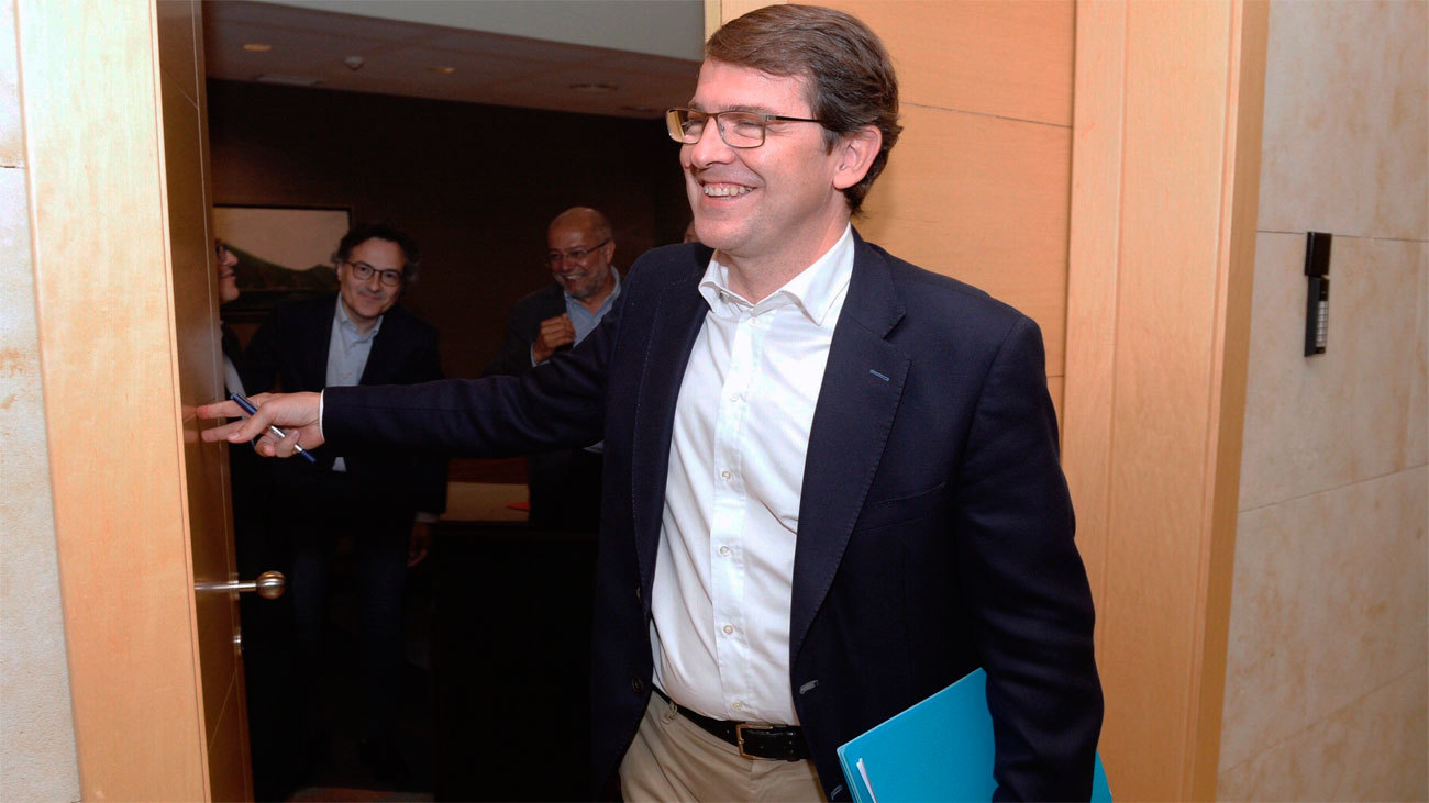 El candidato del PP a la presidencia de la Junta, Alfonso Fernández Mañueco