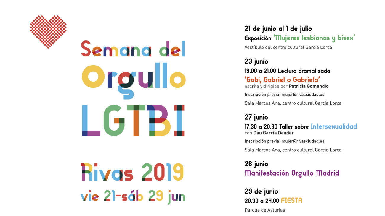 Rivas celebrará su Semana del Orgullo LTGBI del 21 de junio al 1 de julio