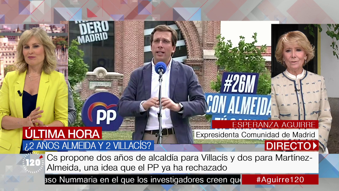 Esperanza Aguirre: "Creo francamente que el alcalde va a ser Martínez-Almeida"