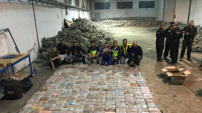 Casi  200.000 kilos de falsas rocas ocultaban droga por valor de 500 millones de euros