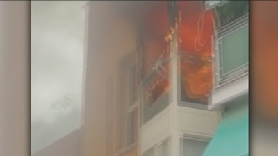 Aparatoso incendio en una vivienda de Puente de Vallecas