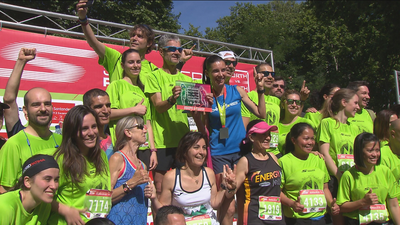 Un total de 9000 corredores participan en la carrera Norte-Sur de Madrid