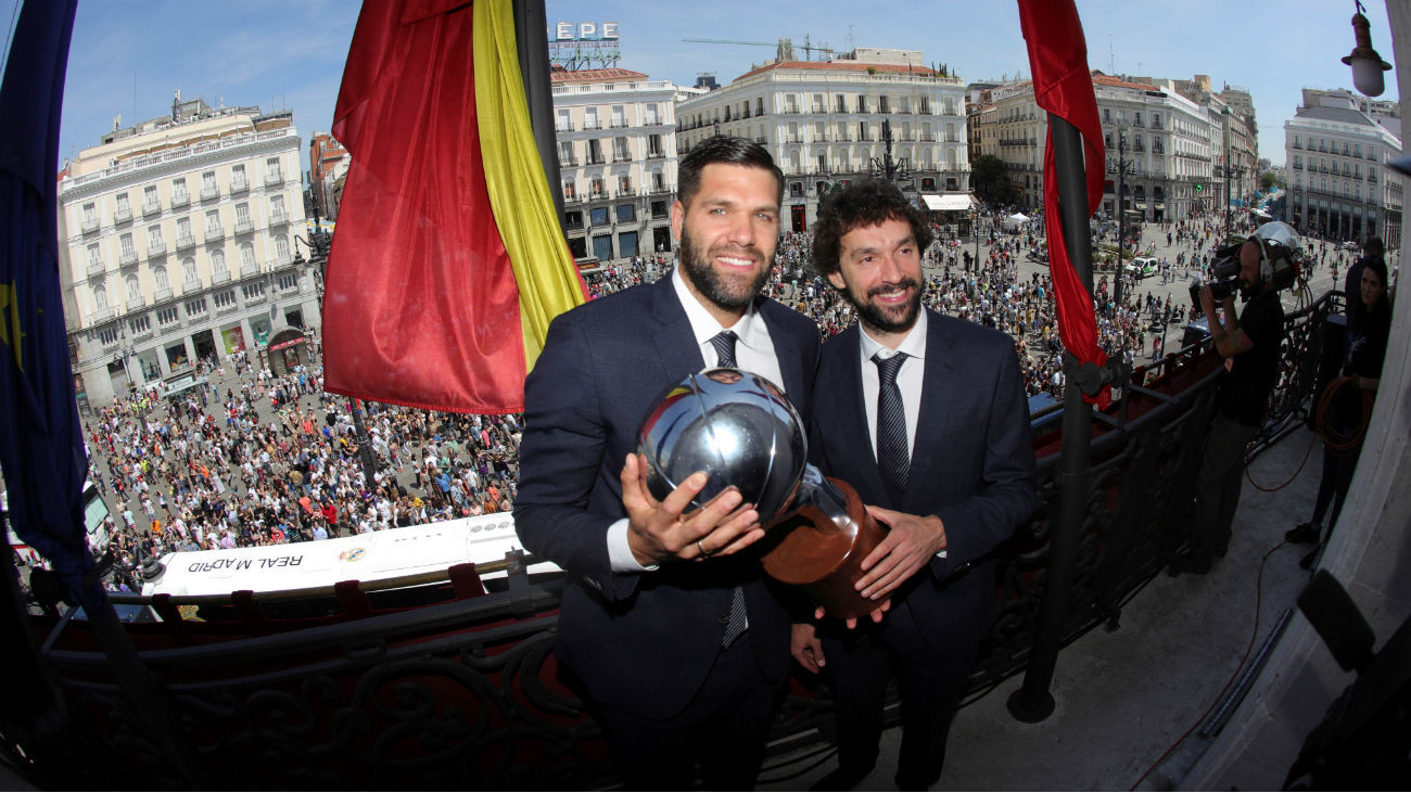 Felipe Reyes y Sergio  Llull
