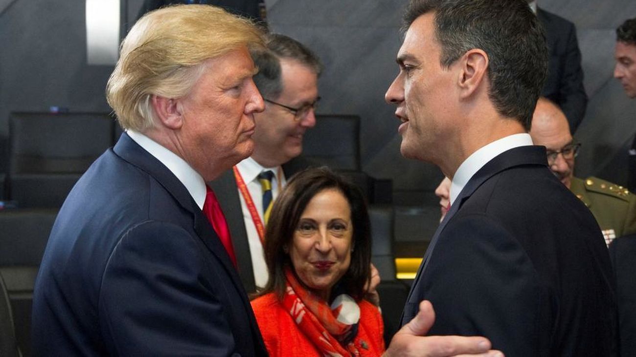 Donald Trump y Pedro Sánchez en la Cumbre de la OTAN