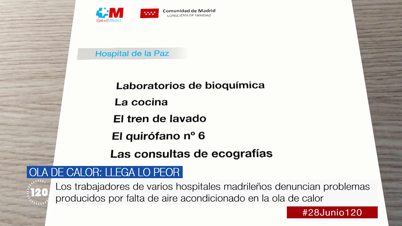 CCOO denuncia fallos en la climatización de hospitales madrileños en plena ola de calor
