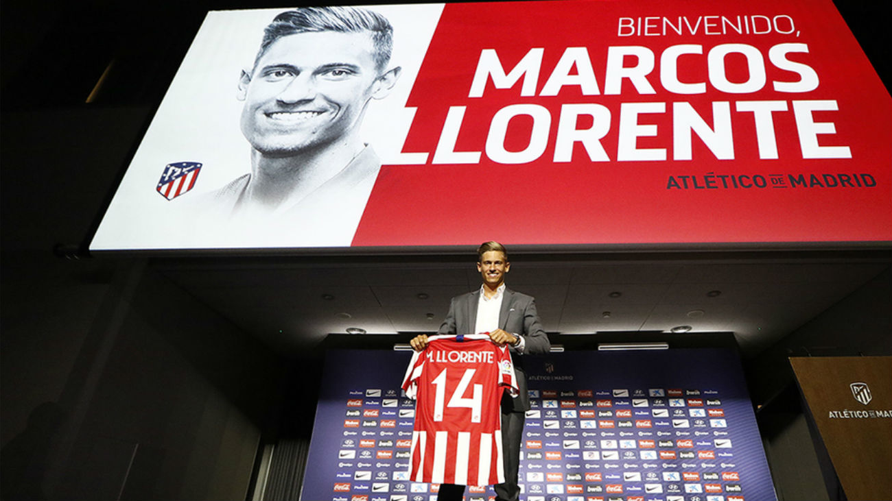 Marcos Llorente, presentado con el 14 de Rodri: "No dudé en venir al Atlético"